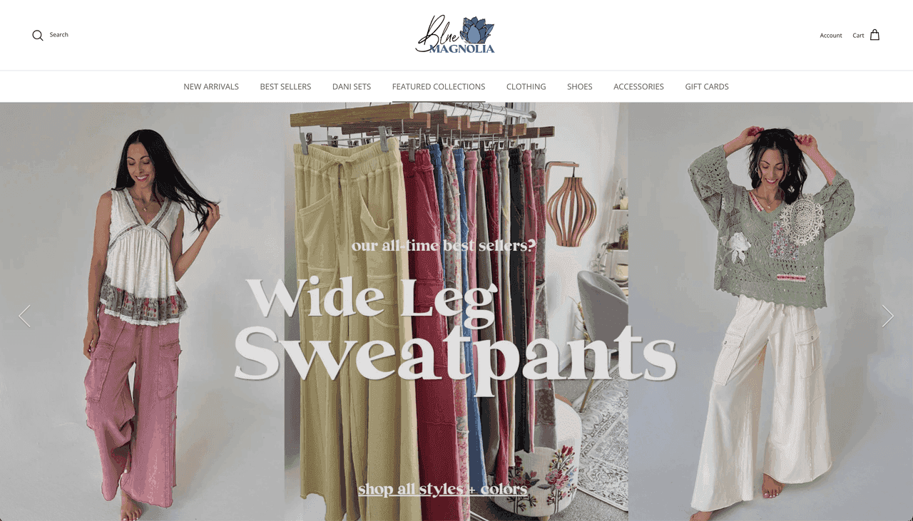 Blue Magnolia website
